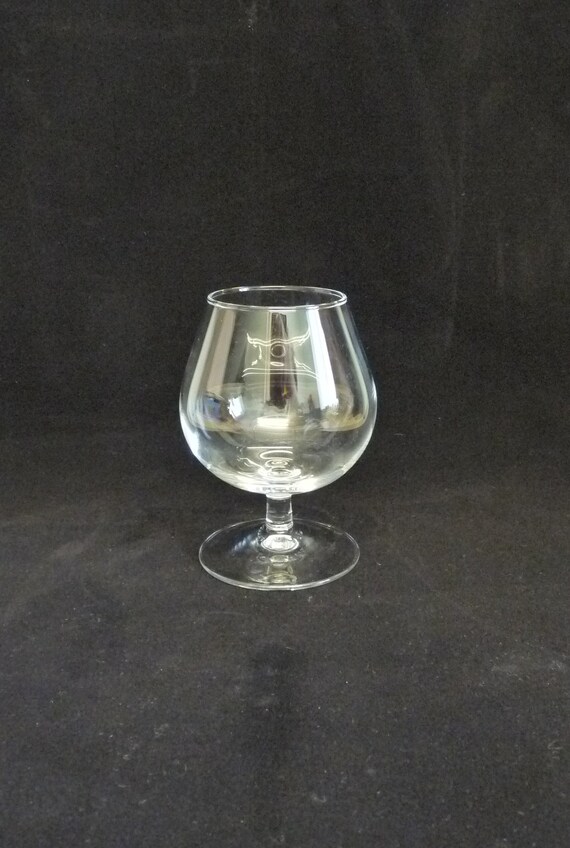 Brandy or Cognac Glass, Tulip Rim, Classic shape, Clear Plain Glass