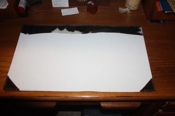 White Leather Desk Pad