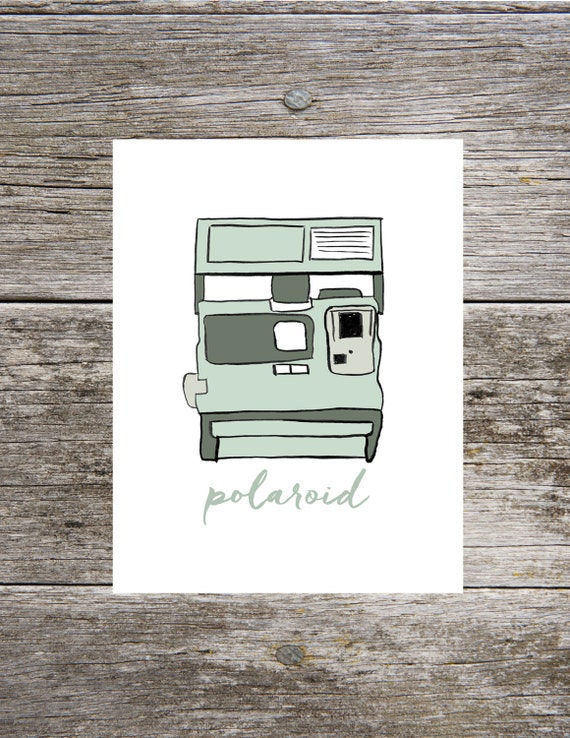 Polaroid Camera Illustration Printable Hand-Drawn by PulpandMill