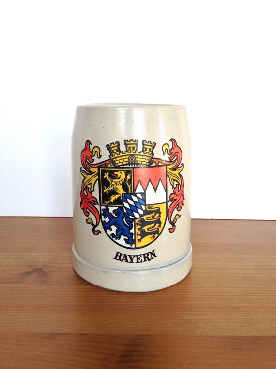 Bavaria mug vintage Bayern coat of arms made in West Germany bar decor