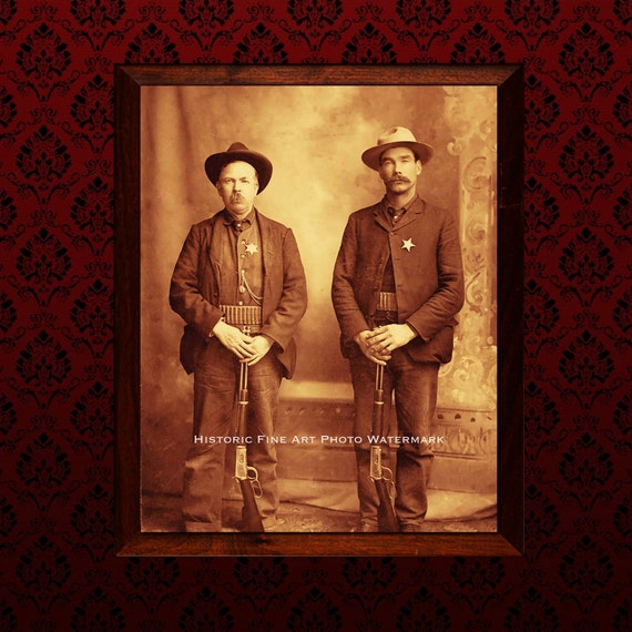 Western Decor Old West Vintage Photo Lawmen Sheriff 1890