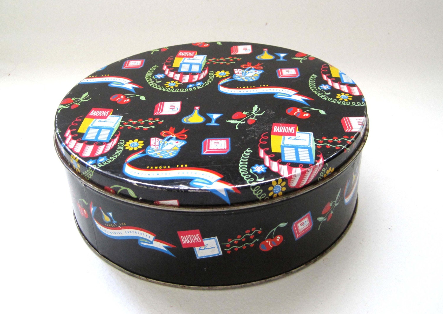 Vintage Tin 1960s Bartons Continental Chocolates Bon