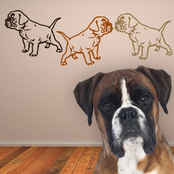 Dog Decal Boxer Puppy Vinyl Sticker Decal Good for by PSIAKREW