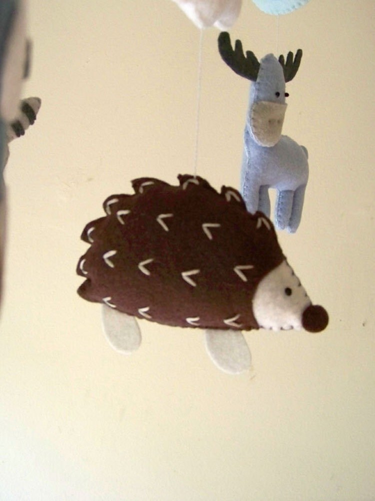Baby crib mobile forest mobile animal mobile felt by Feltnjoy