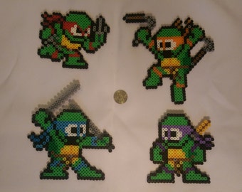 Contra Dudes Perler Bead Sprite Set of 2