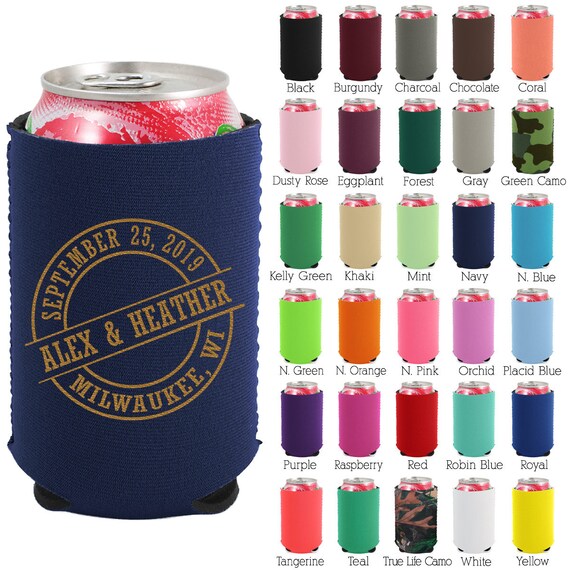 Custom Neoprene Koozies Clipart 1373 Names and by MyWeddingStore