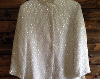 Popular items for white sequin jacket on Etsy