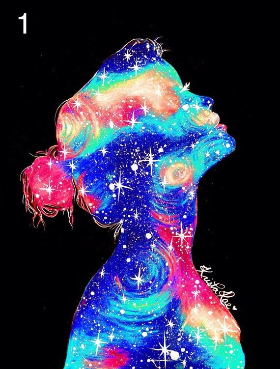 Galaxy Girl Print