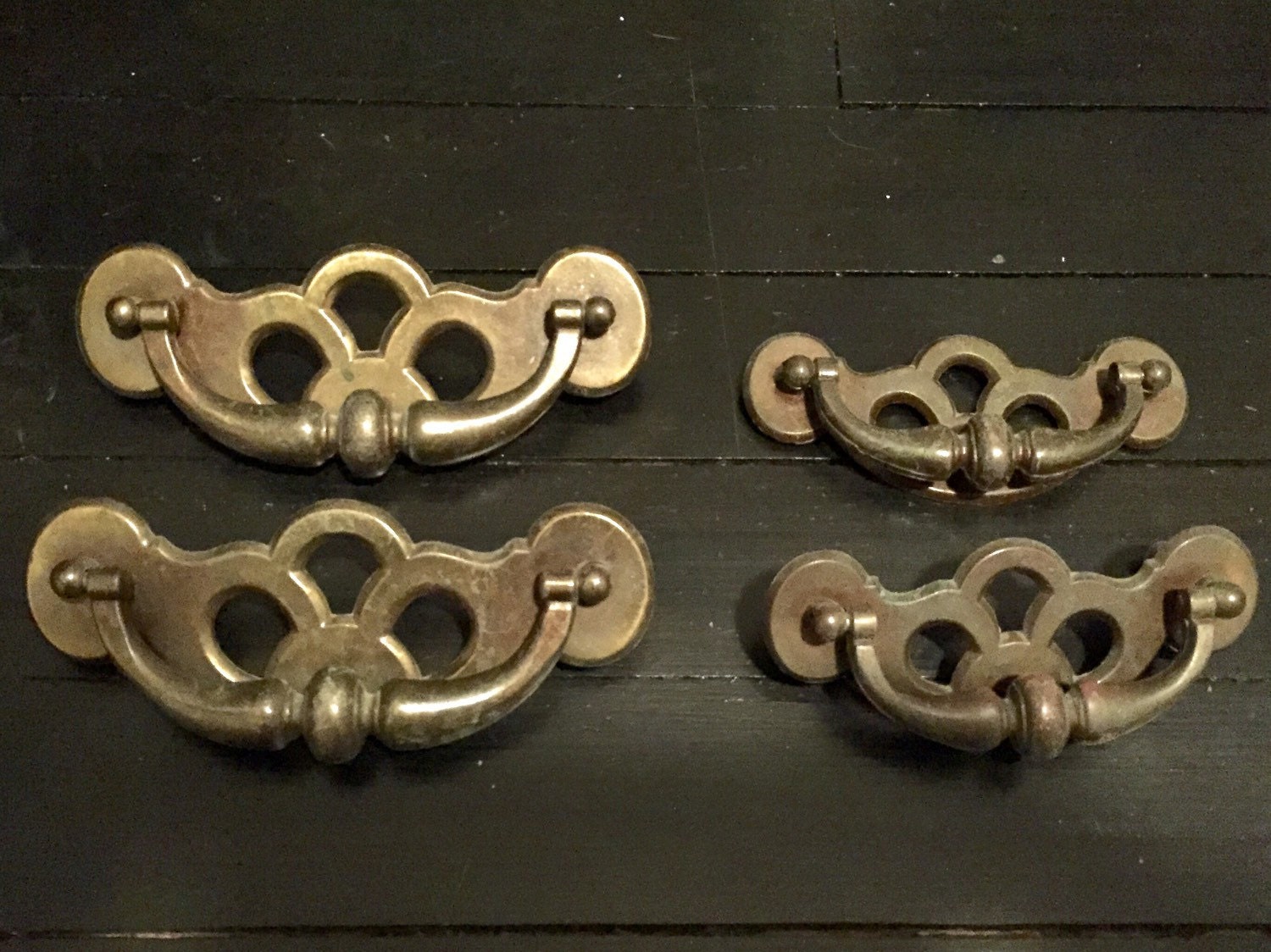 4 vintage dresser pulls/vintage furniture hardware/salvaged furniture