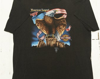 Rare Vintage Harley Davidson American Legend T-Shirt 1980 Men Women Large