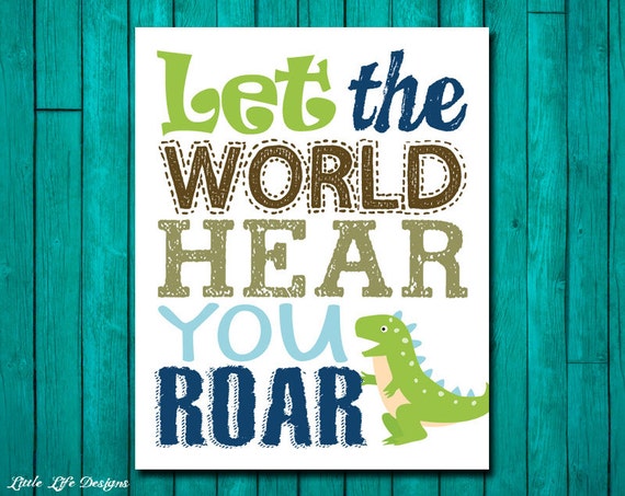  Let  the World Hear You ROAR Dinosaur Wall Art  Dinosaur