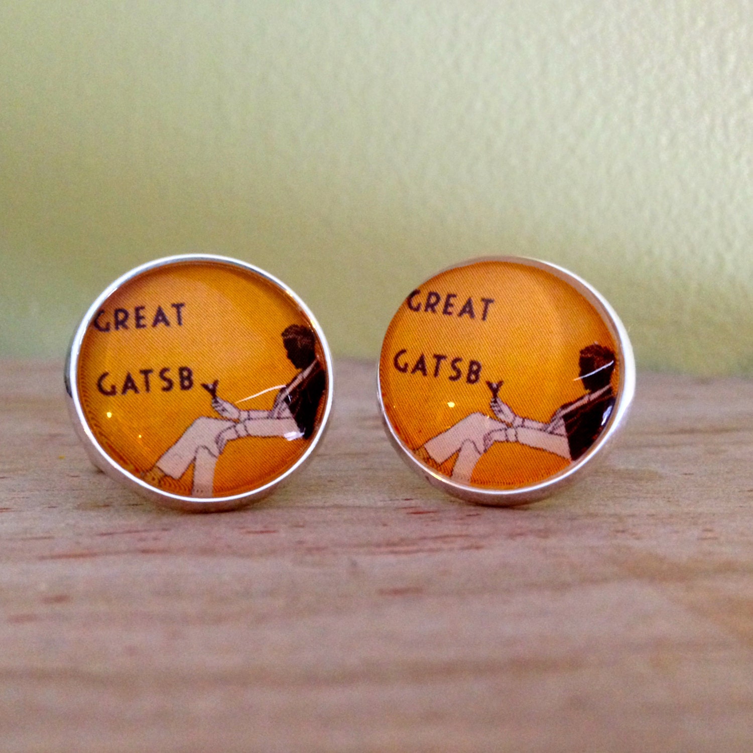 Cufflinks The Great Gatsby F. Scott Fitzgerald by MalteseMagpie