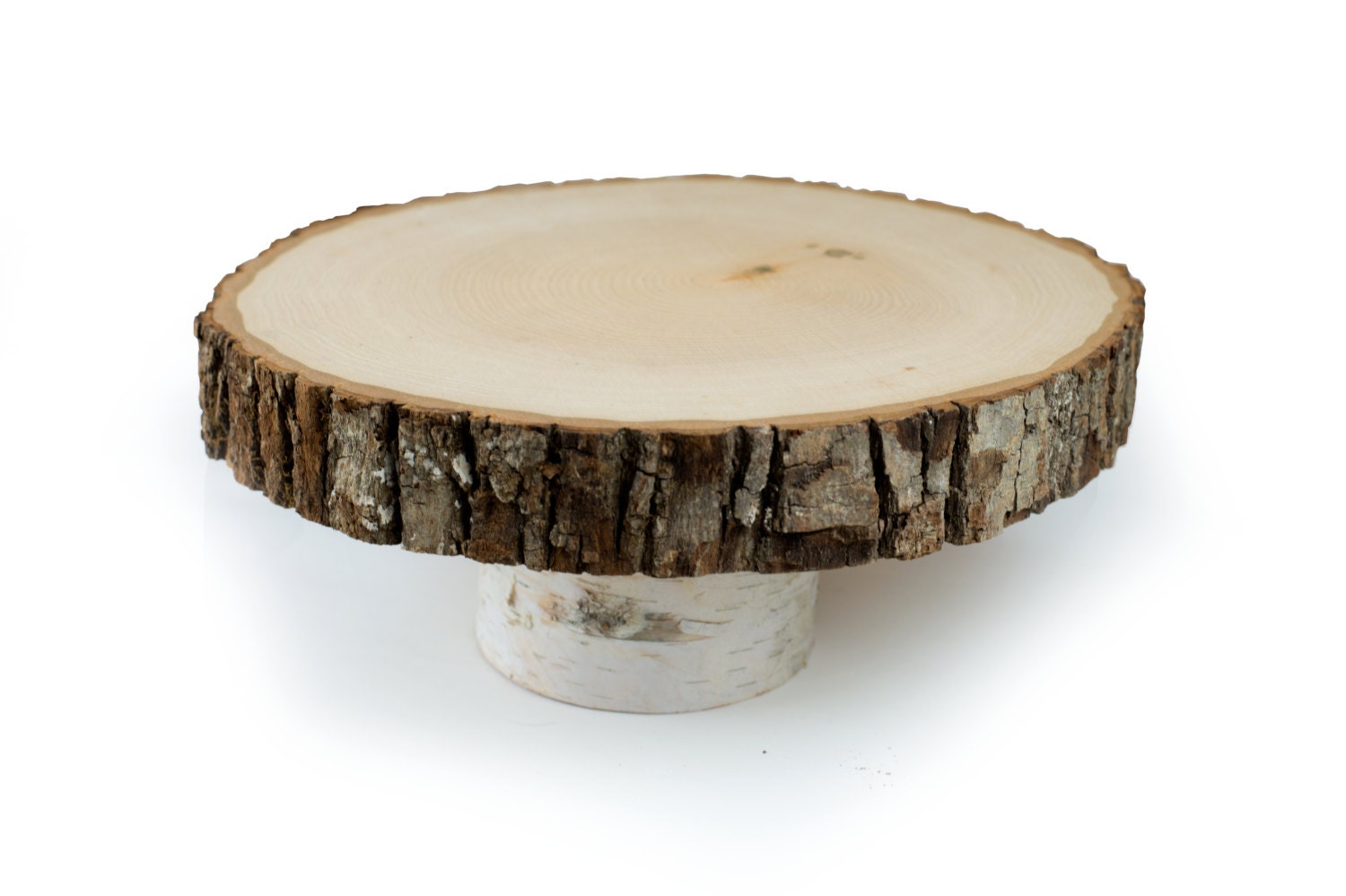 Wedding Cake Stand Rustic Tree Slice Cake Stand by TheSmilinBride