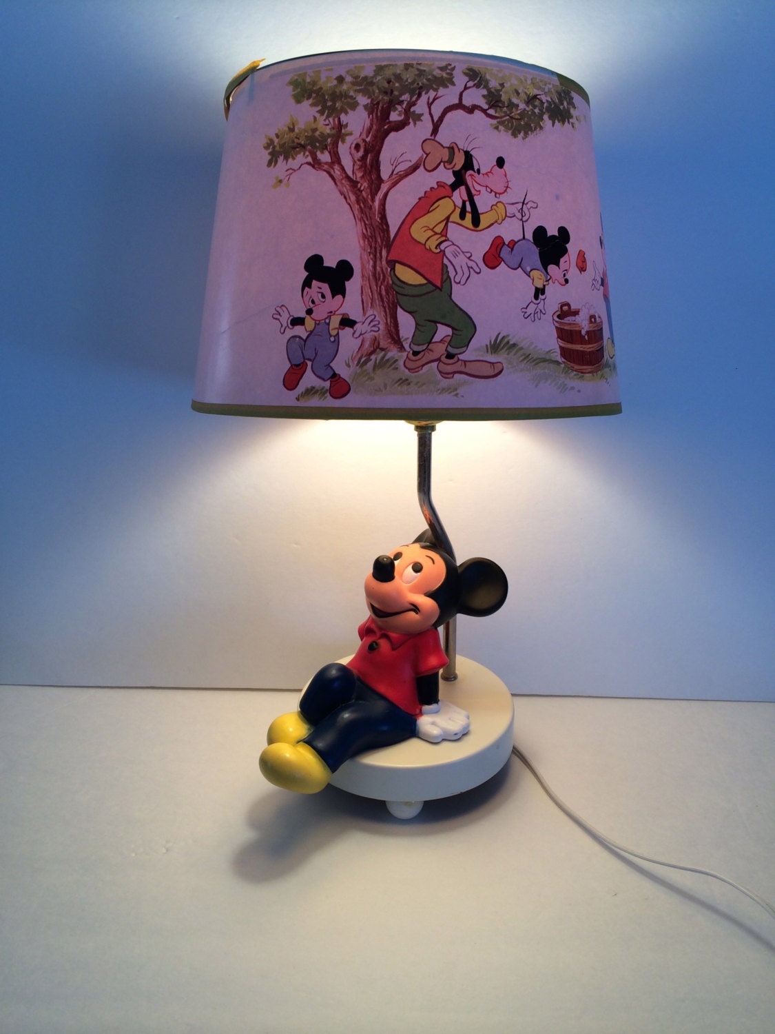 Vintage Disney Mickey Mouse Lamp Light / Enchanting Walt