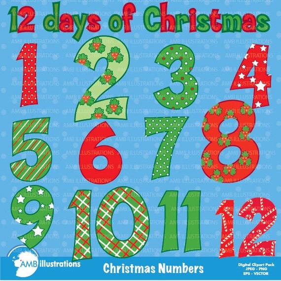 christmas numbers clipart - photo #29