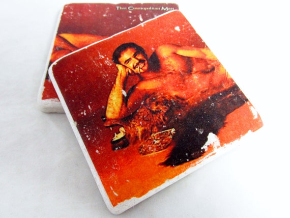 Burt Reynolds On A Bear Skin Rug Coaster By Southernculturets 