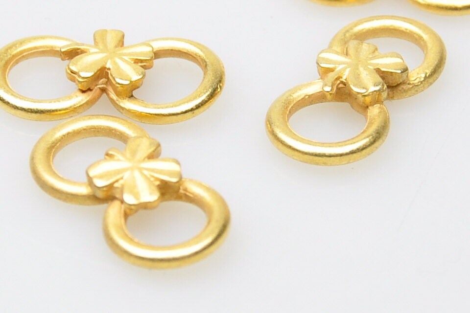 4 Pieces Gold Plated Jewelry Connectors Jewelry Supply