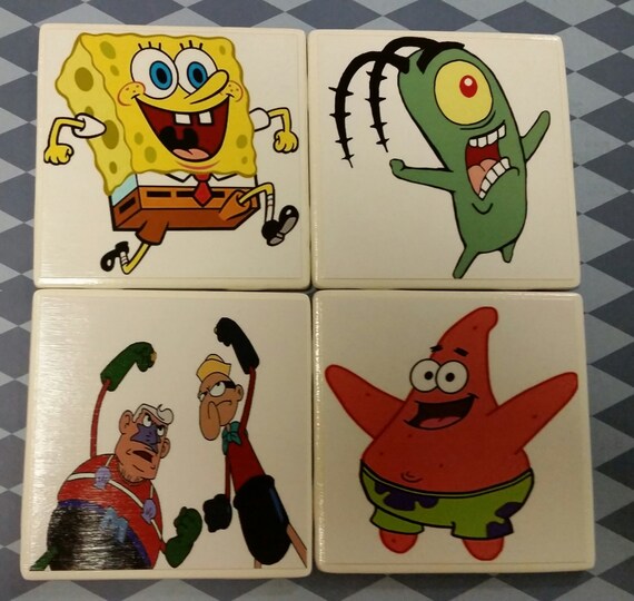 Spongebob Squarepants Coaster Set Set of 4 Coasters by CampCoaster