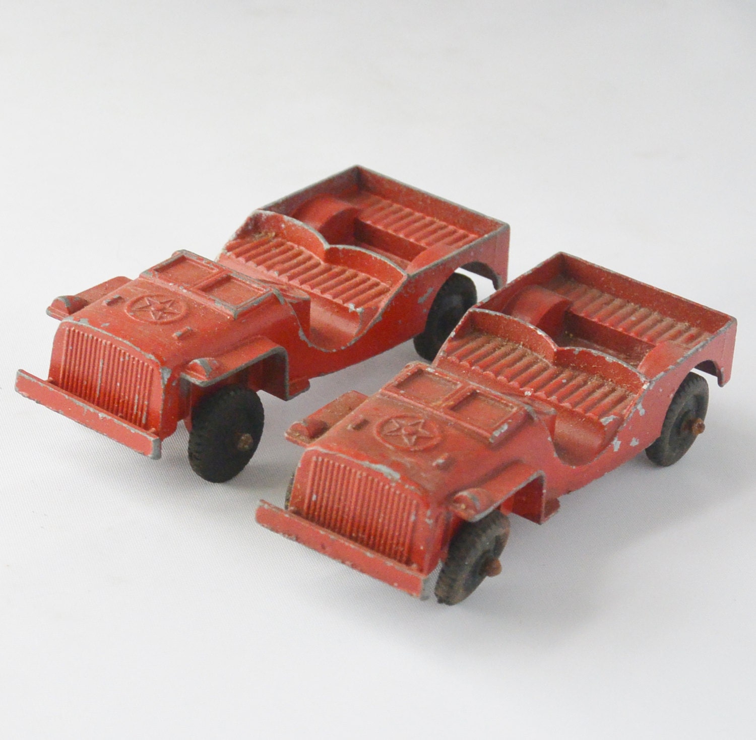 Two JEEP Diecast Cars Tootsietoy Red