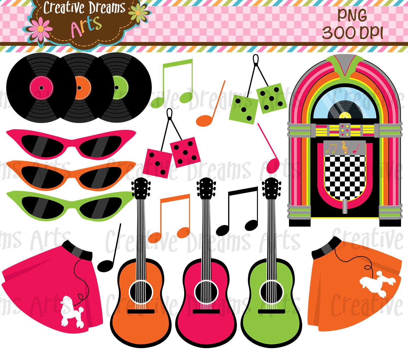 Clip Art 50s Clip Art 50s clipart etsy 40 off the digital clip art instant download
