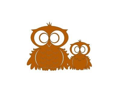 Download SVG Mum and Baby Owl Silhouette DIGITAL download