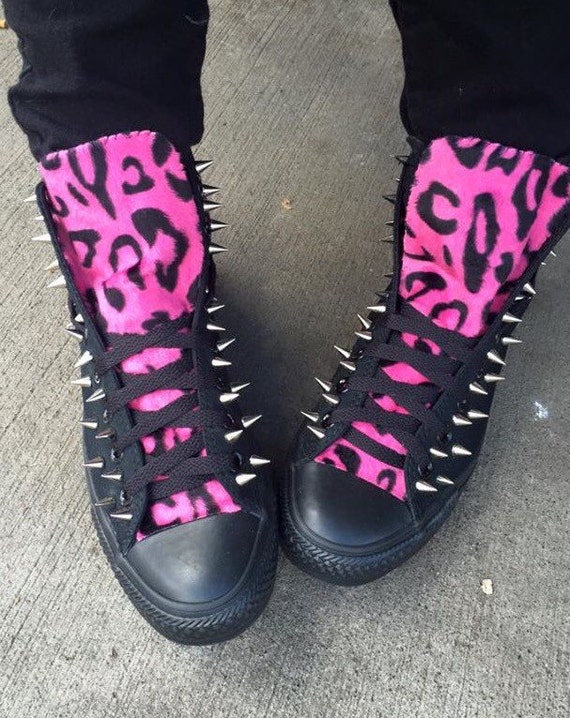 hot pink spiked shoes