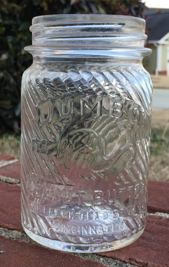Vintage Frank's Jumbo Peanut Butter Jar 1 by BlueMonkeyAntiques