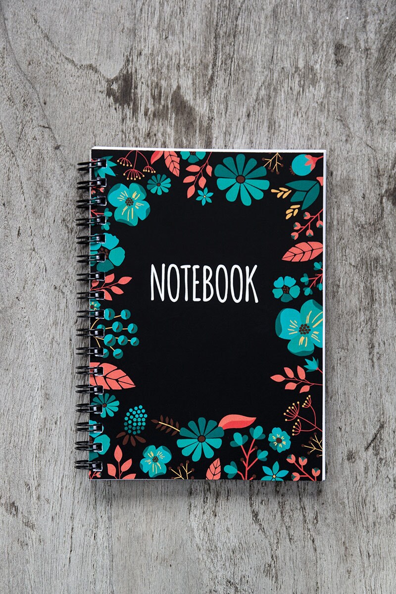 Flower notebook spiral notebook journal lined notebook