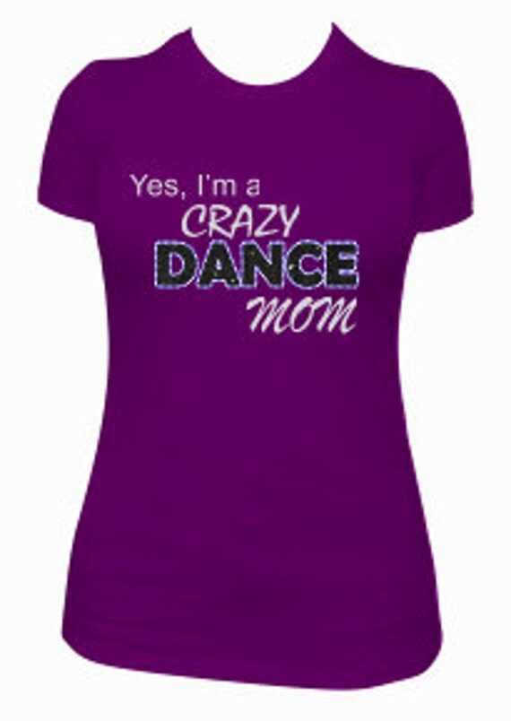 Custom dance mom shirt. Sparkly glitter dance shirt by SpiritLoft