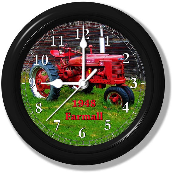 1948 Farmall Unique Wall Clock Handmade Gift by ClocksGalore
