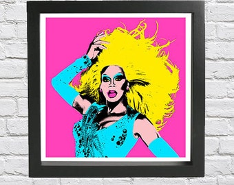 RuPaul. Drag Race/Warhol inspired giclee art print