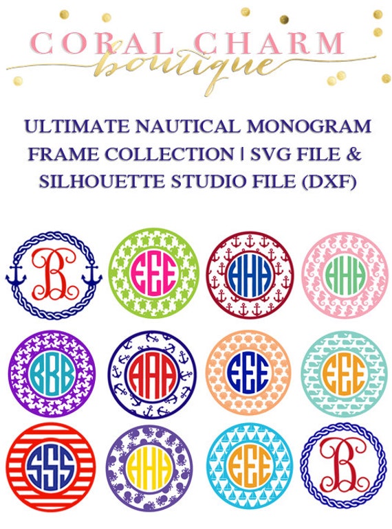 Download Ultimate Nautical Monogram Frame Collection for Cutting