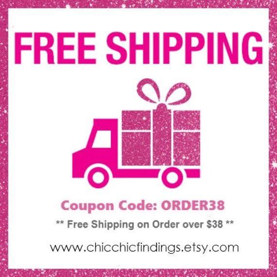 FREE SHIPPING Coupon Code ORDER38 by ChicChicFindings on Etsy