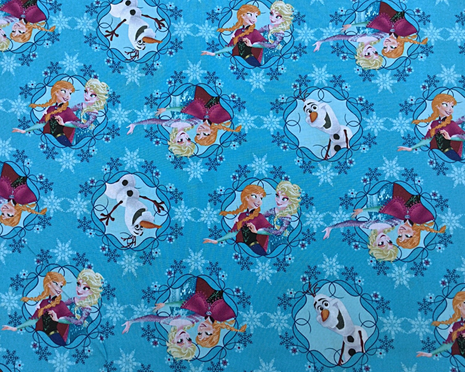 Frozen Sisters Ice Skating Fabric by Springs Creative cotton