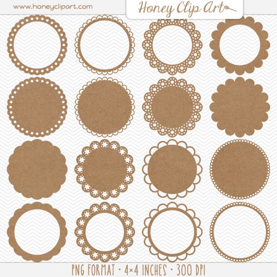 Brown Kraft Paper Circle Clipart Cardboard Circle Frames