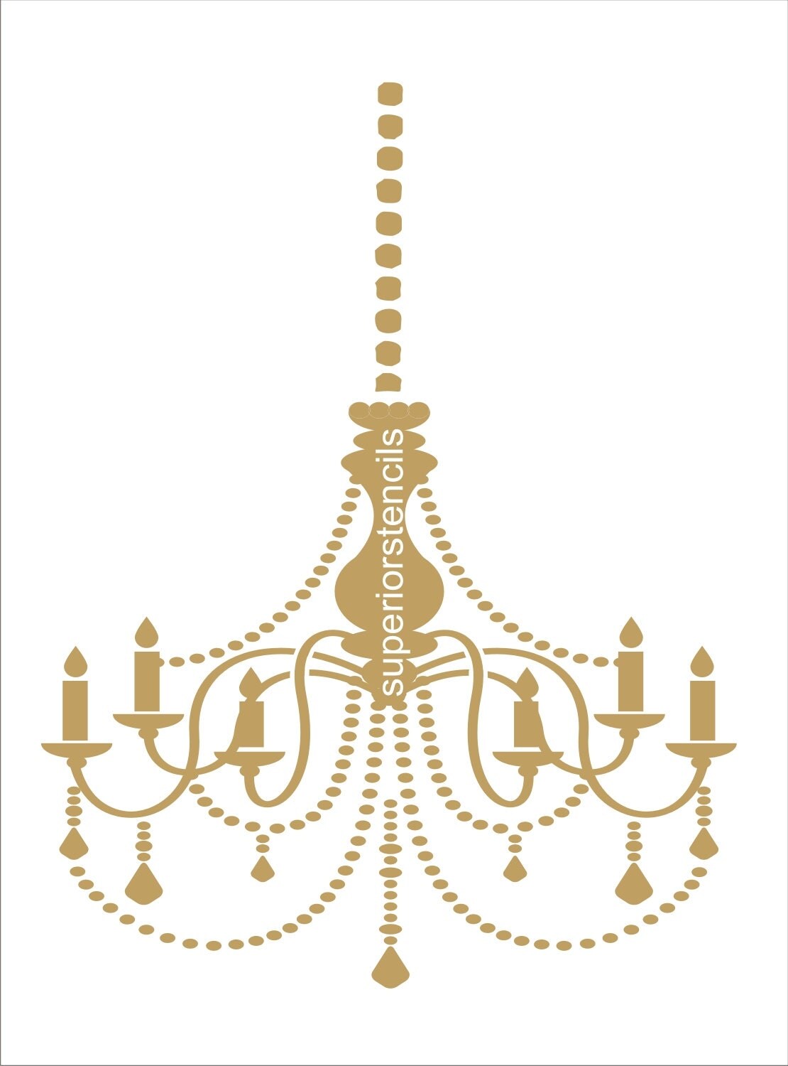Chandelier with chain /STENCIL/ Available in 4 by SuperiorStencils