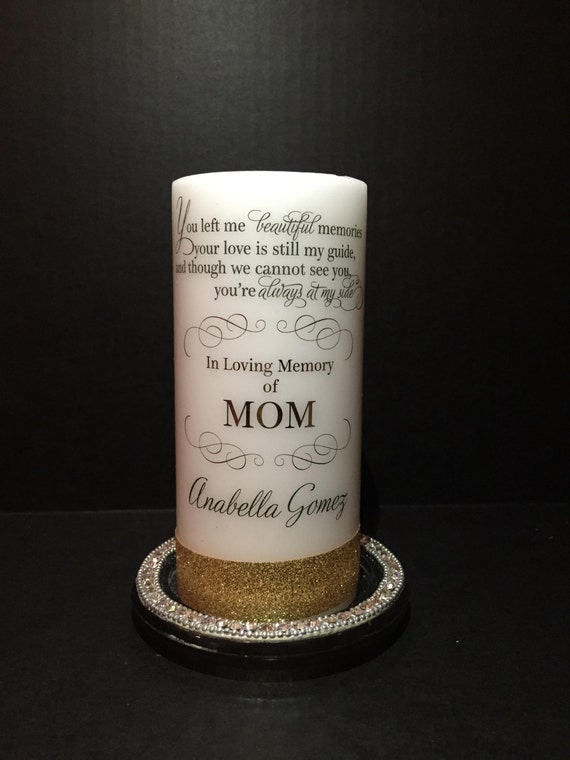 Personalized Memorial Candle In Loving Memory Mom Dad