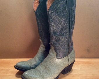 1980's Two Tone Western Cowboy Boots size 9 D