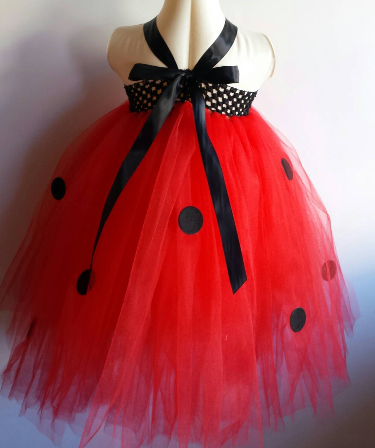 Ladybug tutu dress birthday party dress ladybug by ForYouWithLuv