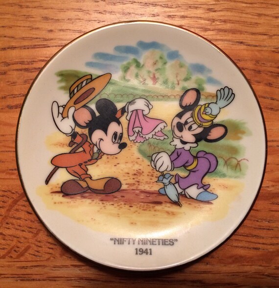 Vintage Disney Collector Plate Mickey Mouse by SoaringHawkVintage