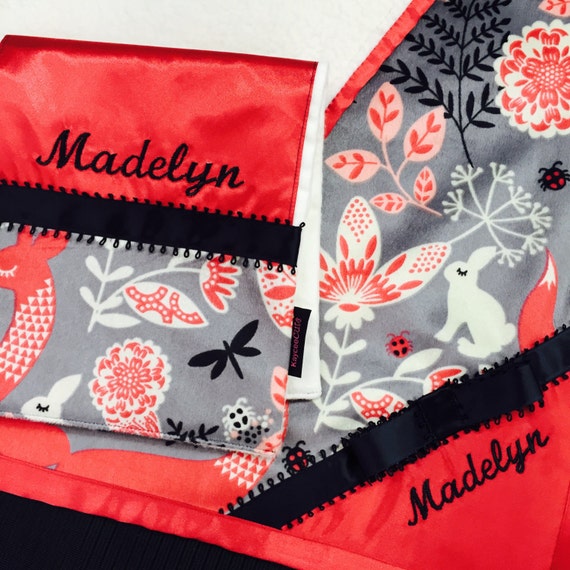 Personalized Baby Blanket Embroidered by EmbellishedBabe on Etsy