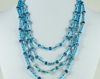 Ultra Blue Multi-Strand Necklace