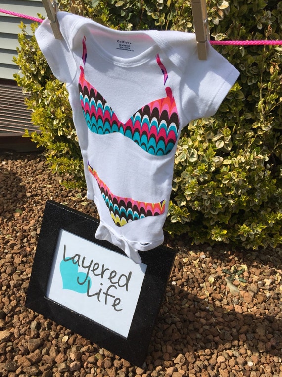 Items similar to Bikini Onesie for baby girl on Etsy