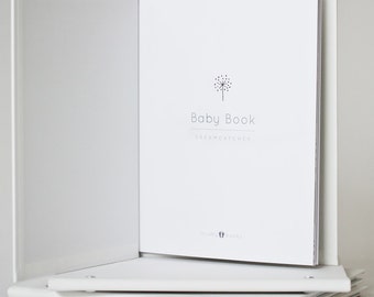 Dreamcatcher - MODERN BABY BOOK, Black & White, Mushybooks, Baby Memory Book, Baby Shower Gift, Baby Gift, Baby Shower, Baby Album, Keepsake
