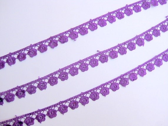 lace #2 easy border crochet 20 border/ purple Lace/ thread. in design trim/ silk crochet meters