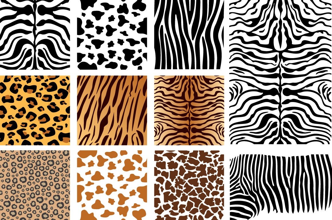 Download Vector Animal Skins Seamless Patterns