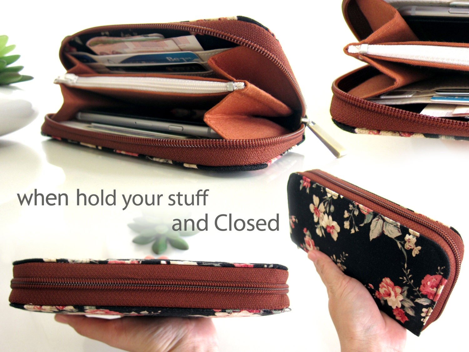 WOMEN VEGAN WALLET Cute Womens Wallet Handmade Clutch