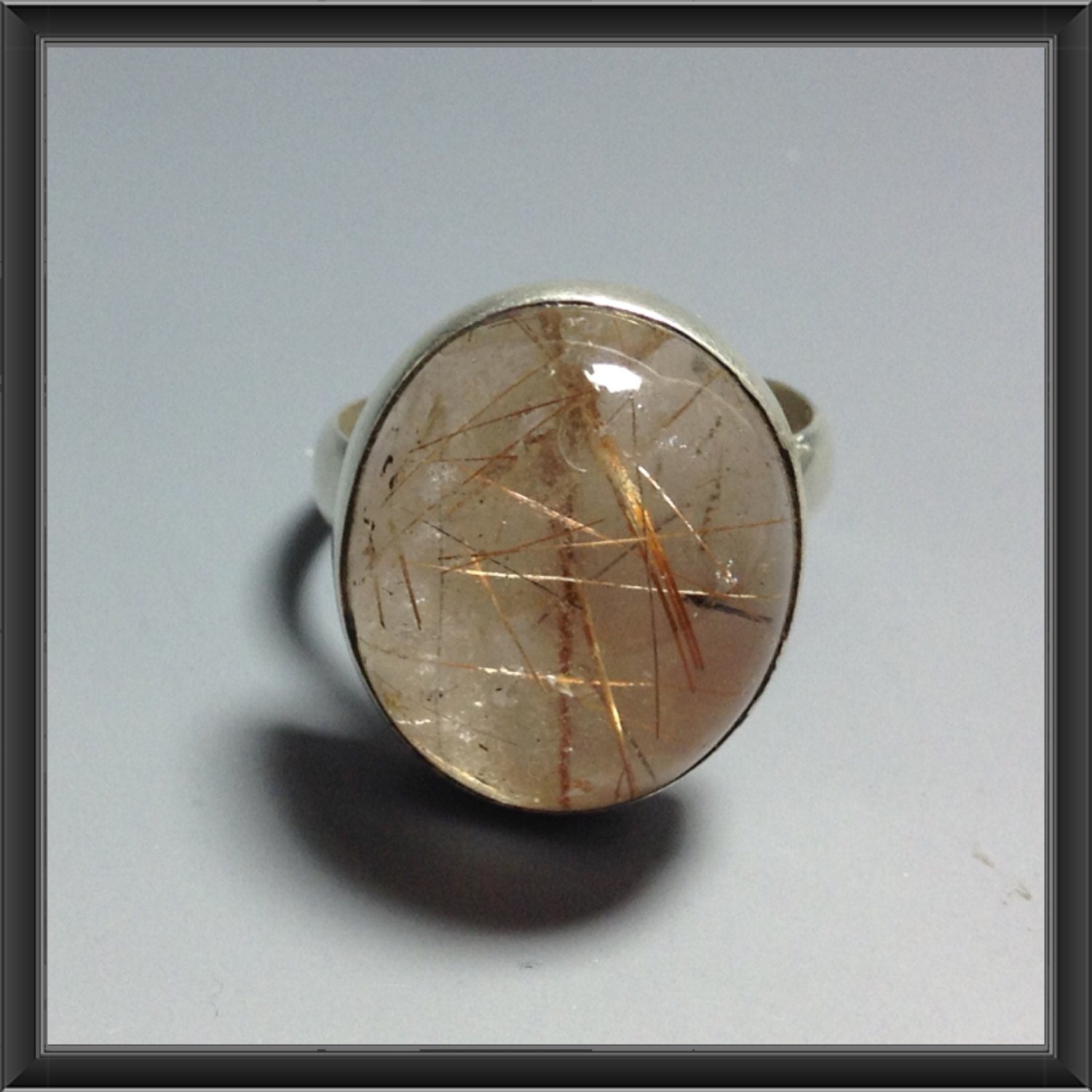 Ring with rutilated quartz-size US 9