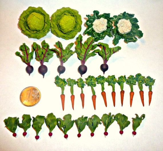 Dollhouse miniature 1/12 Vegetables and herbs for the garden