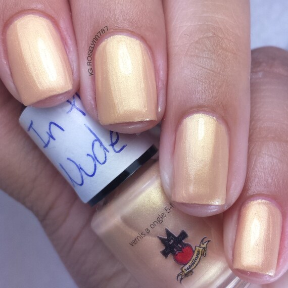 Items similar to In The Nude, gold polish, indie polish, beach nail